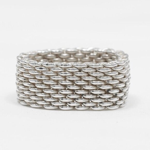 TIFFANY&Co. Somerset Ring Silver925 #6.6(US Size) 8.6g Women - Picture 5 of 8